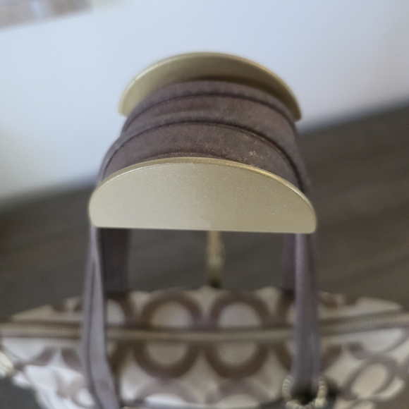 Coach Y2K Poppy Op Art Glam Tote In Metallic Bronze - Picture 10 of 16